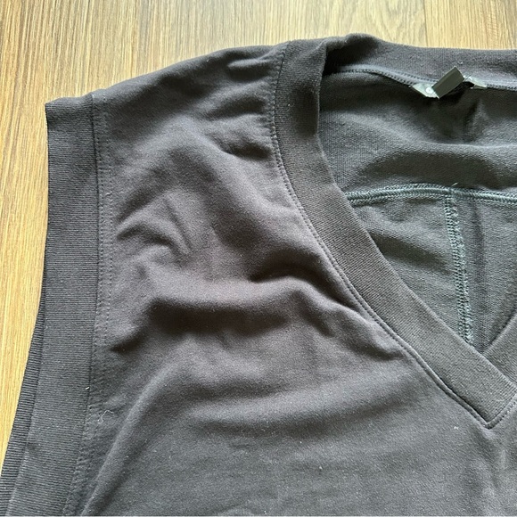 ATHLETA Black Retroterry V-Neck Sweatshirt Tee Plus Size 1X Minimalist Comfy - Picture 3 of 10